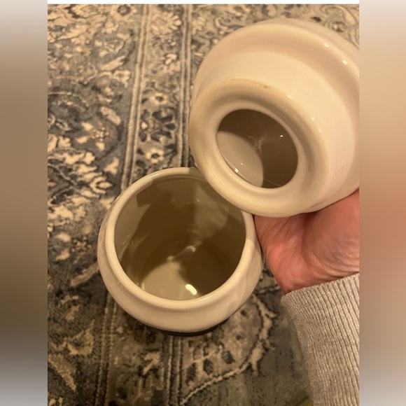 Rae Dunn Large White Dimpled 10” Take Note Canister - Picture 6 of 12